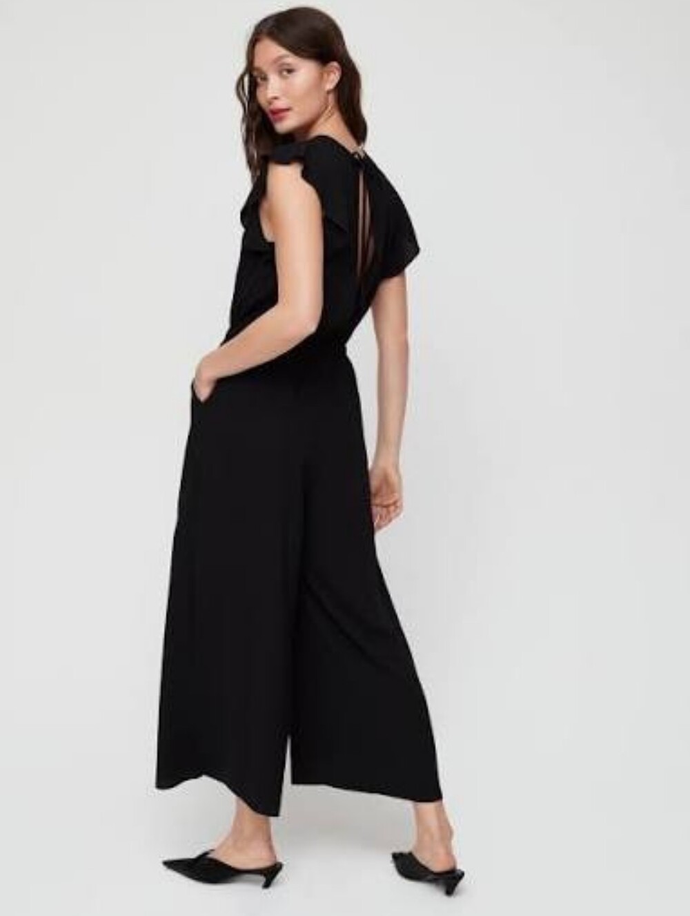 Aritzia Wilfred Fleurette Long Sleeve Black Jumpsuit Size XS